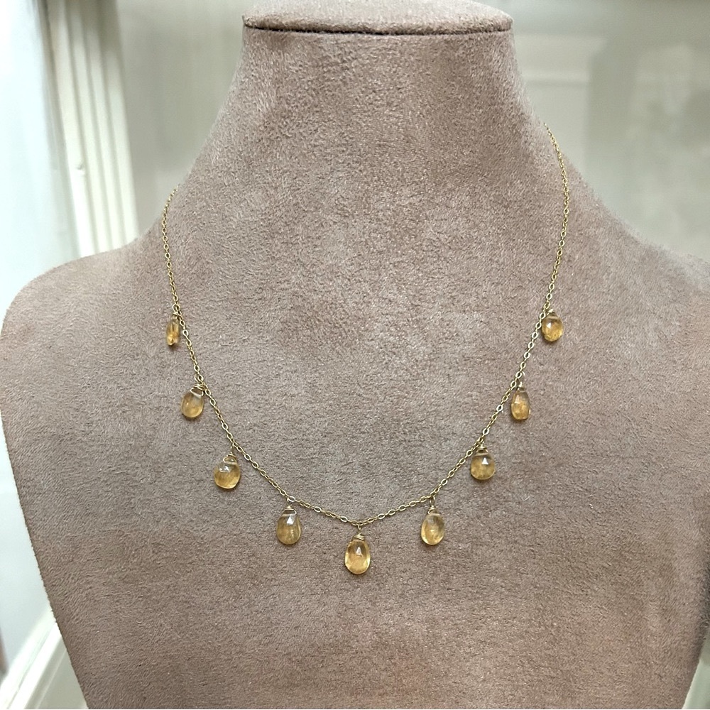 STONEFOX Citrine teardrop necklace